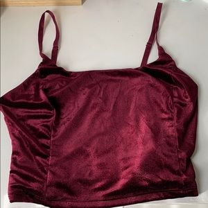 Forever 21 Velvet crop top